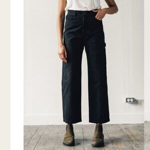 Jesse Kamm Handy Pants Canvas 100 Cotton Straight Leg in black Sz 4